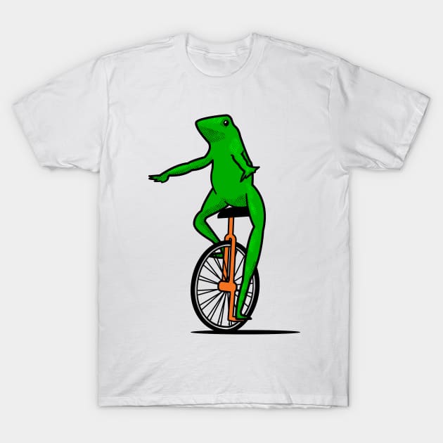 Dat Boi Unicycle Frog T-Shirt T-Shirt by dumbshirts